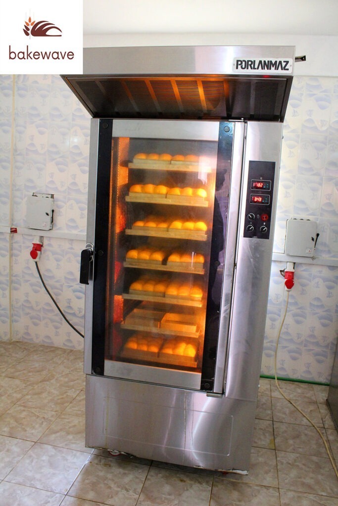 An image of the Porlanmaz Convection Oven when baking.